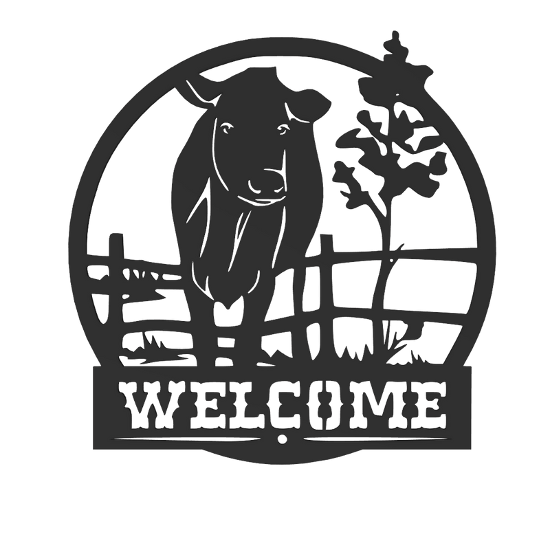 Cattle Welcome Sign