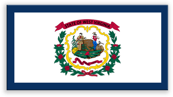 West Virginia State Metal Flag