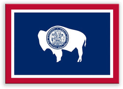 Wyoming State Metal Flag