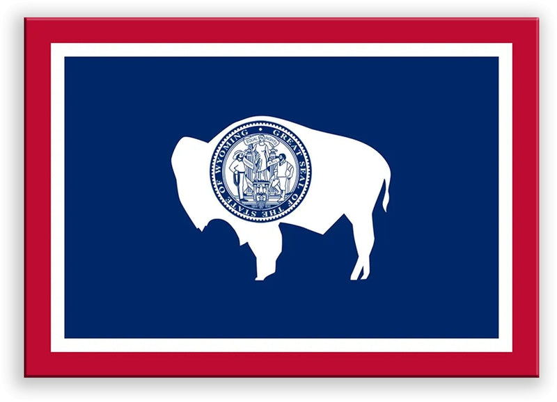 Wyoming State Metal Flag