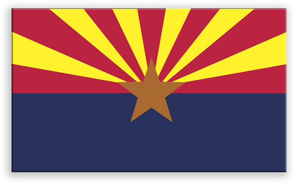 Arizona State Metal Flag