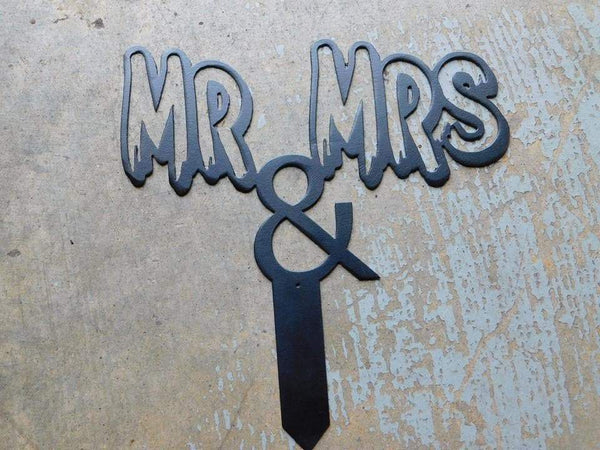 Mr & Mrs Cake Topper - Nashville Metal Art