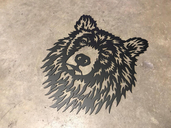 Grizzly Bear Portrait - Nashville Metal Art