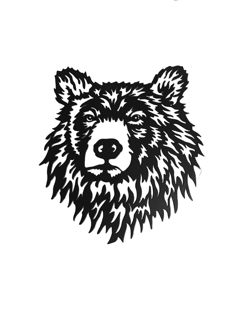 Grizzly Bear Portrait - Nashville Metal Art