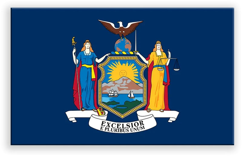 New York State Metal Flag