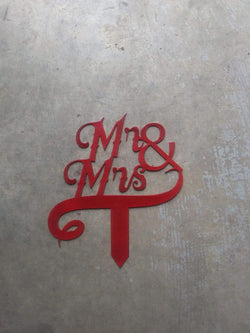 Mr & Mrs Cake Topper - Nashville Metal Art